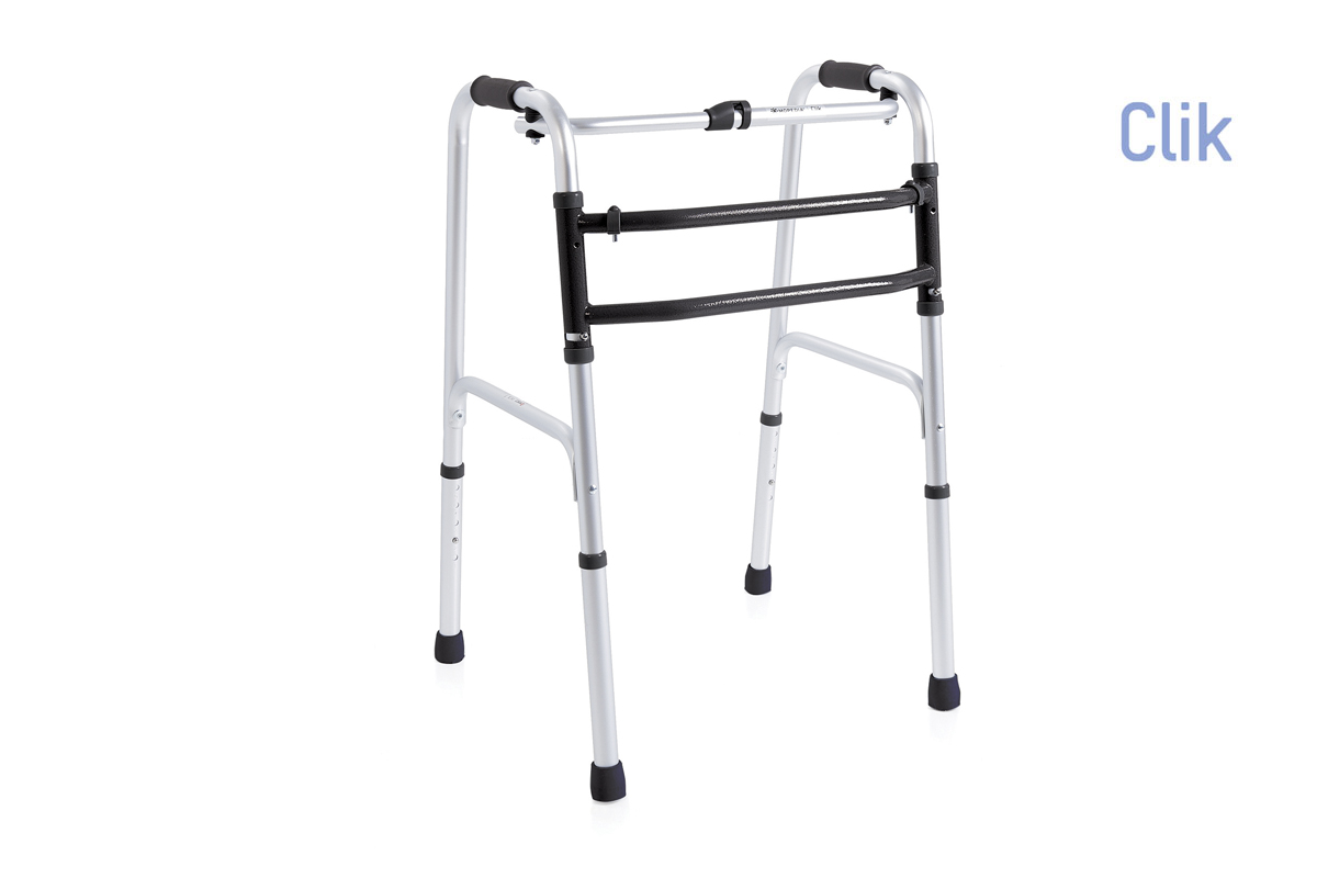 Moretti opvouwbaar looprek vast en zwenkend