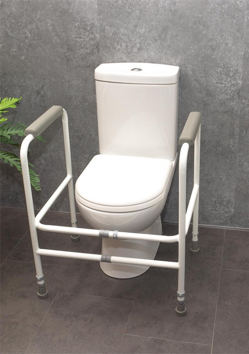 Aidapt Toiletframe Toiletbeugel - In hoogte en breedte verstelbaar - Wit