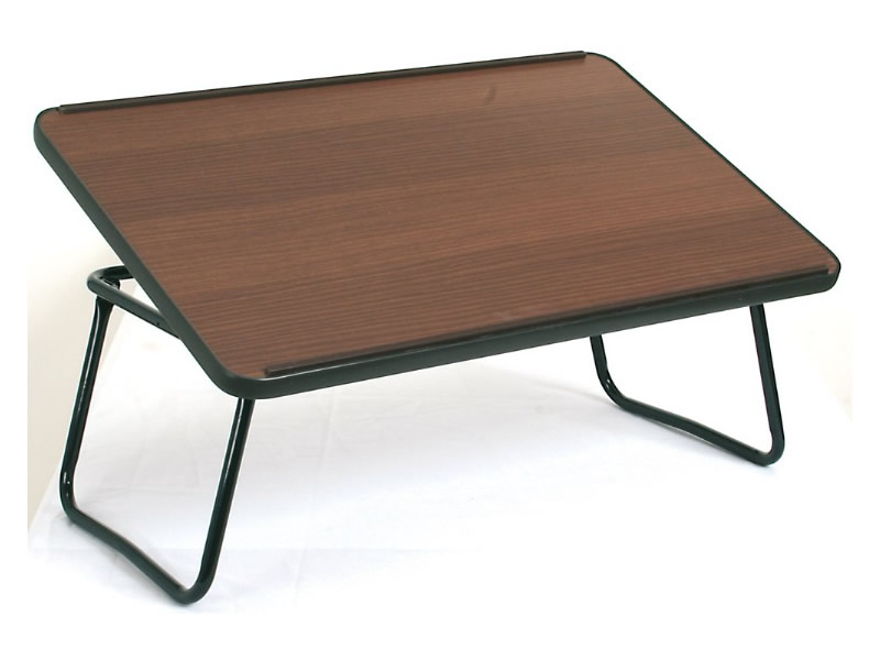 Moretti bedtafel met kantelbaar blad en inklapbaar - bruin