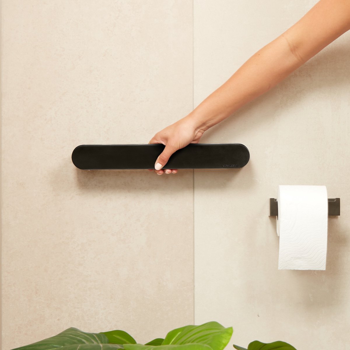 Vitility ID Wandbeugel - Charcoal black - Zwart
