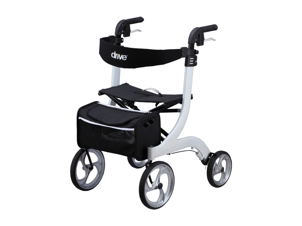Drive Nitro rollator wit lichtgewicht opklapbaar met rugband en tas