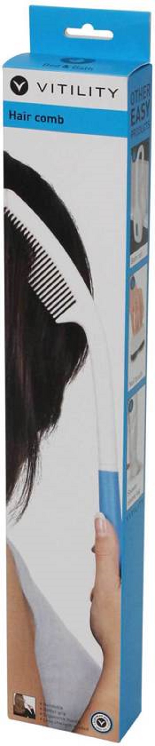 Vitility haarkam voor Volwassenen - blauw / wit