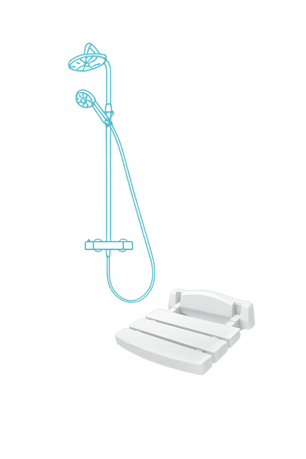 Sundo Opklapbare douchestoel DELUXE