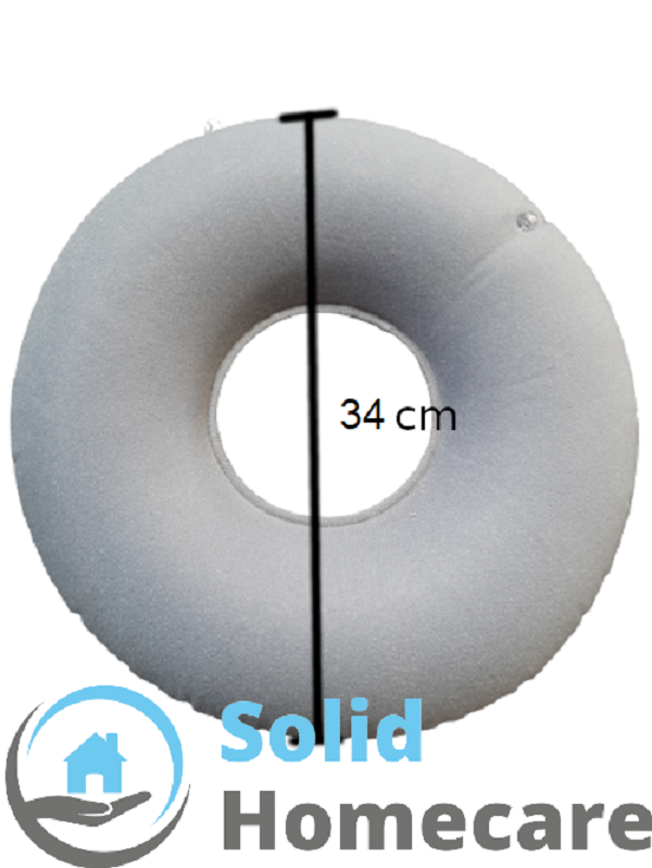Solid Homecare zitring aambeienkussen grijs - 34 cm