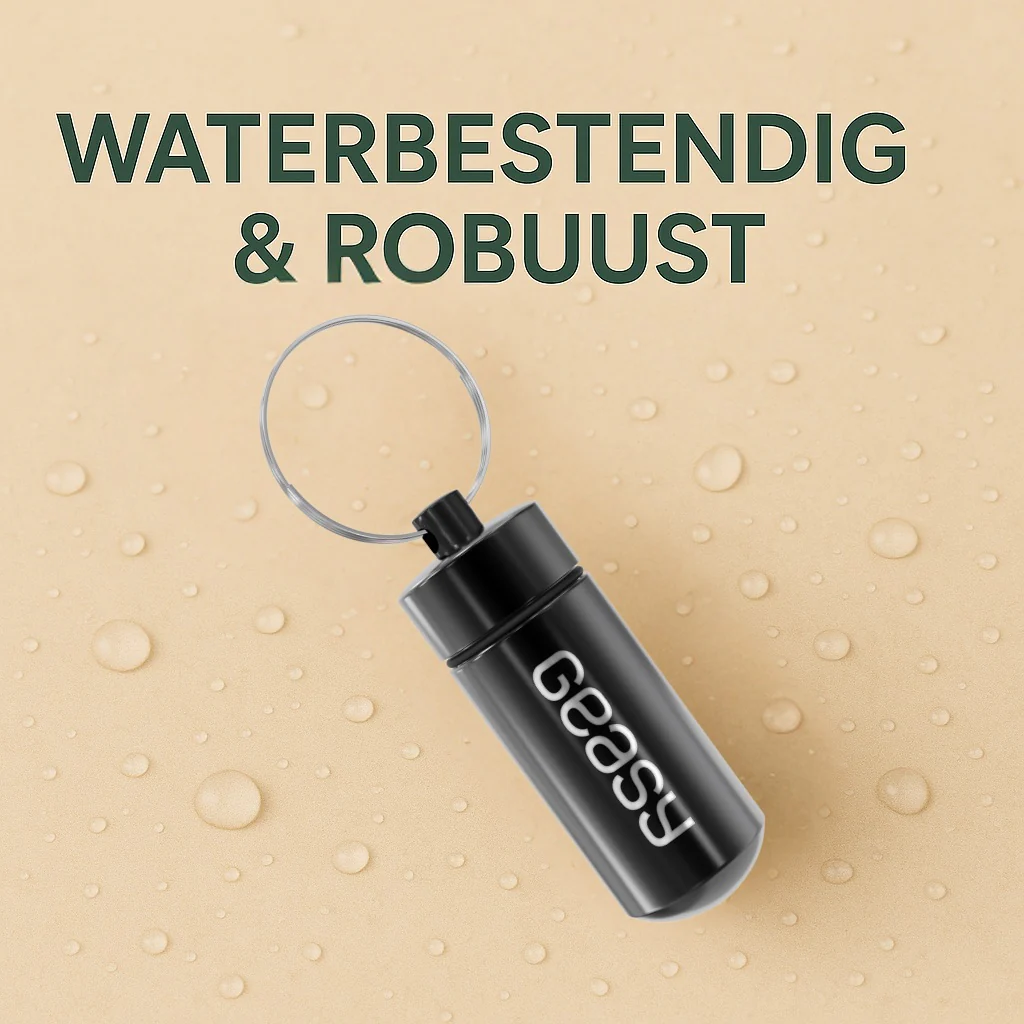 GEASY Pillendoosje Sleutelhanger, zwart