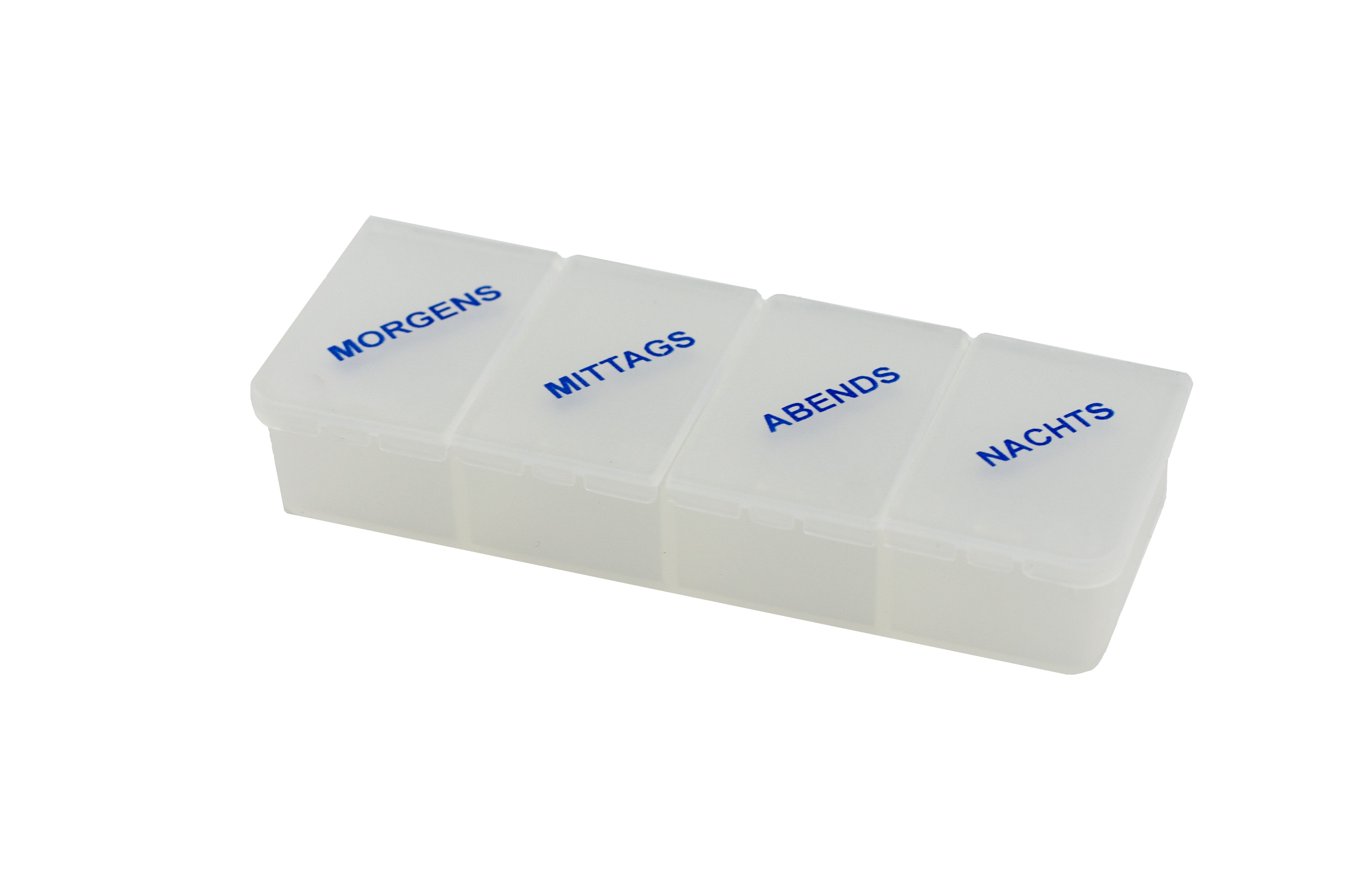 Sundo pillendoosje met 4 vakken en dagindeling - wit