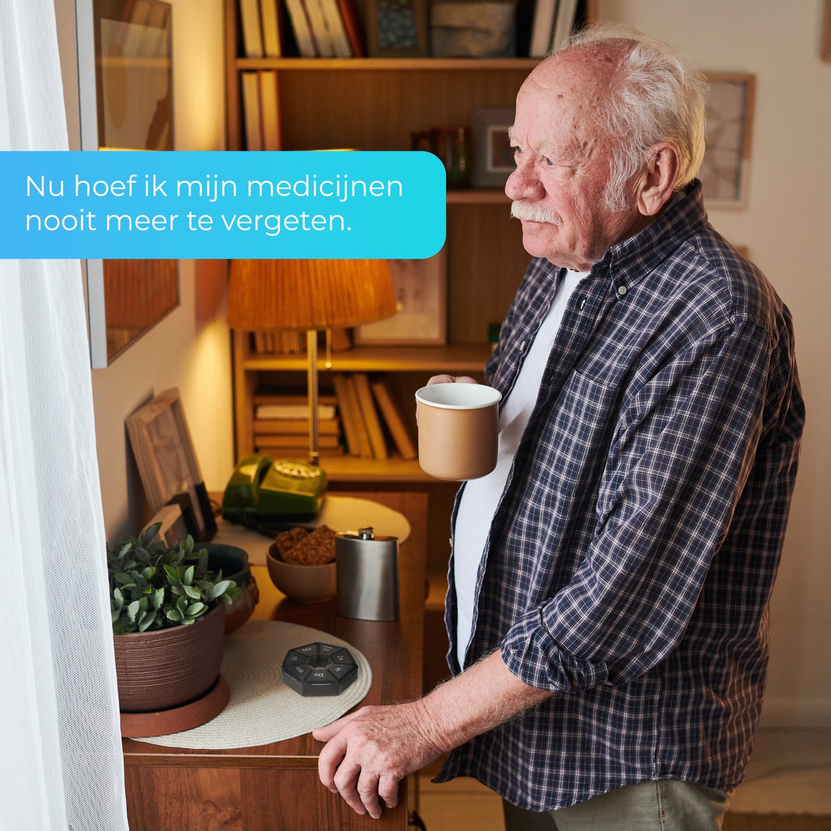 GEASY Pillendoos 7 Dagen - Stevige Sluiting - Nederlandstalig - Zwart maat M - Pillendoosje - Medicijndoos 7 Dagen - Medicijndoosje