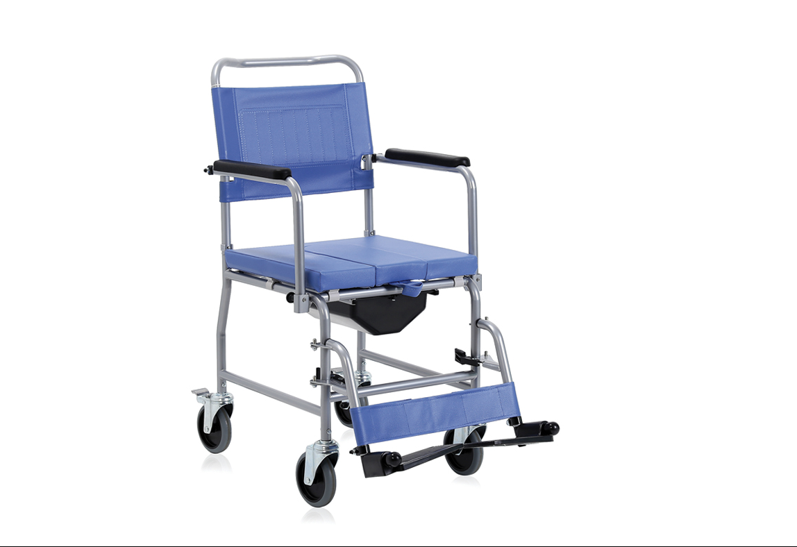 Moretti verrijdbare commodestoel - met voetsteunen