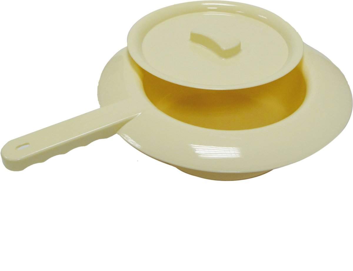 Ondersteek urinoir kunststof met deksel - geel