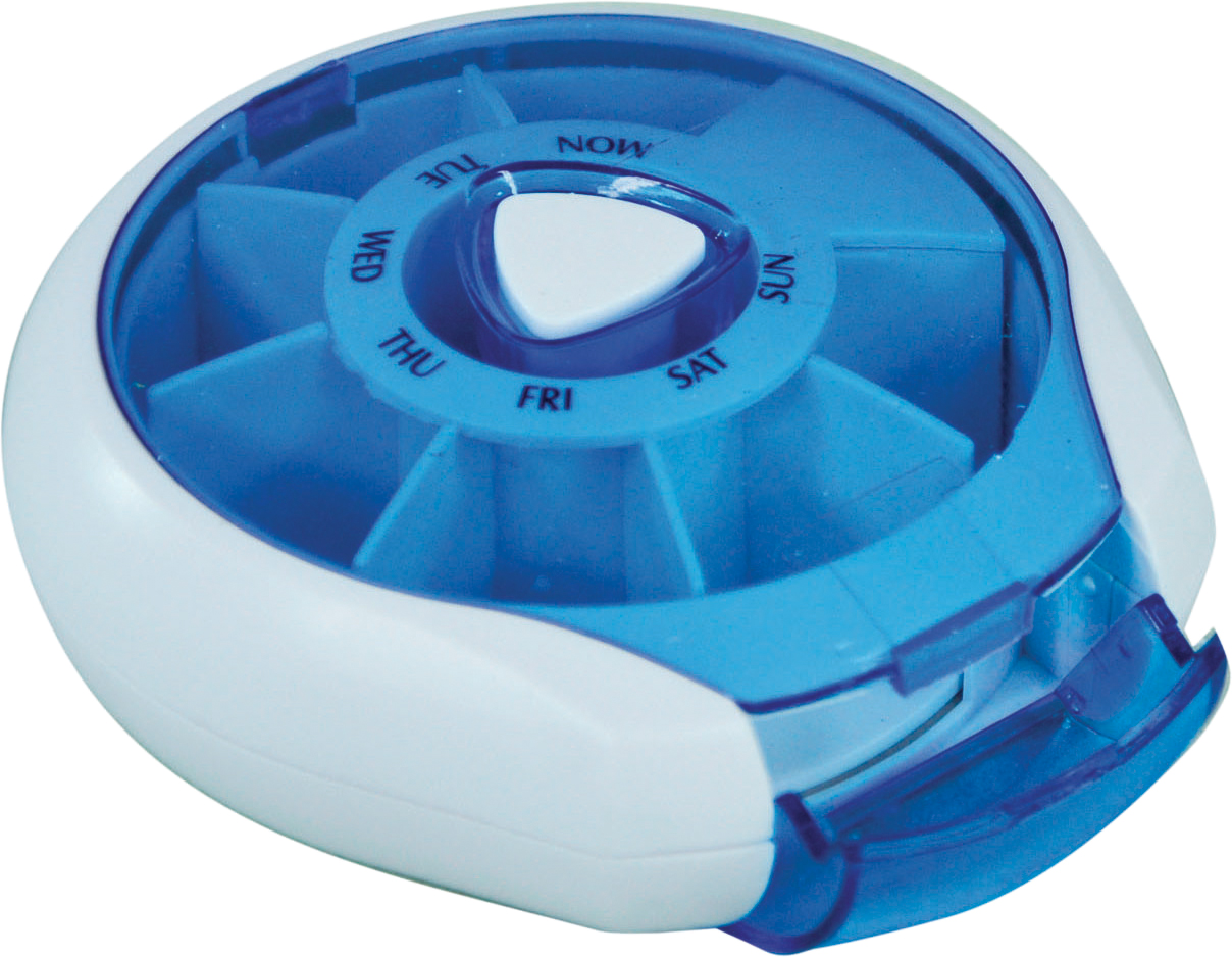 Aidapt Pillendoosje opslag voor 1 week - Blauw
