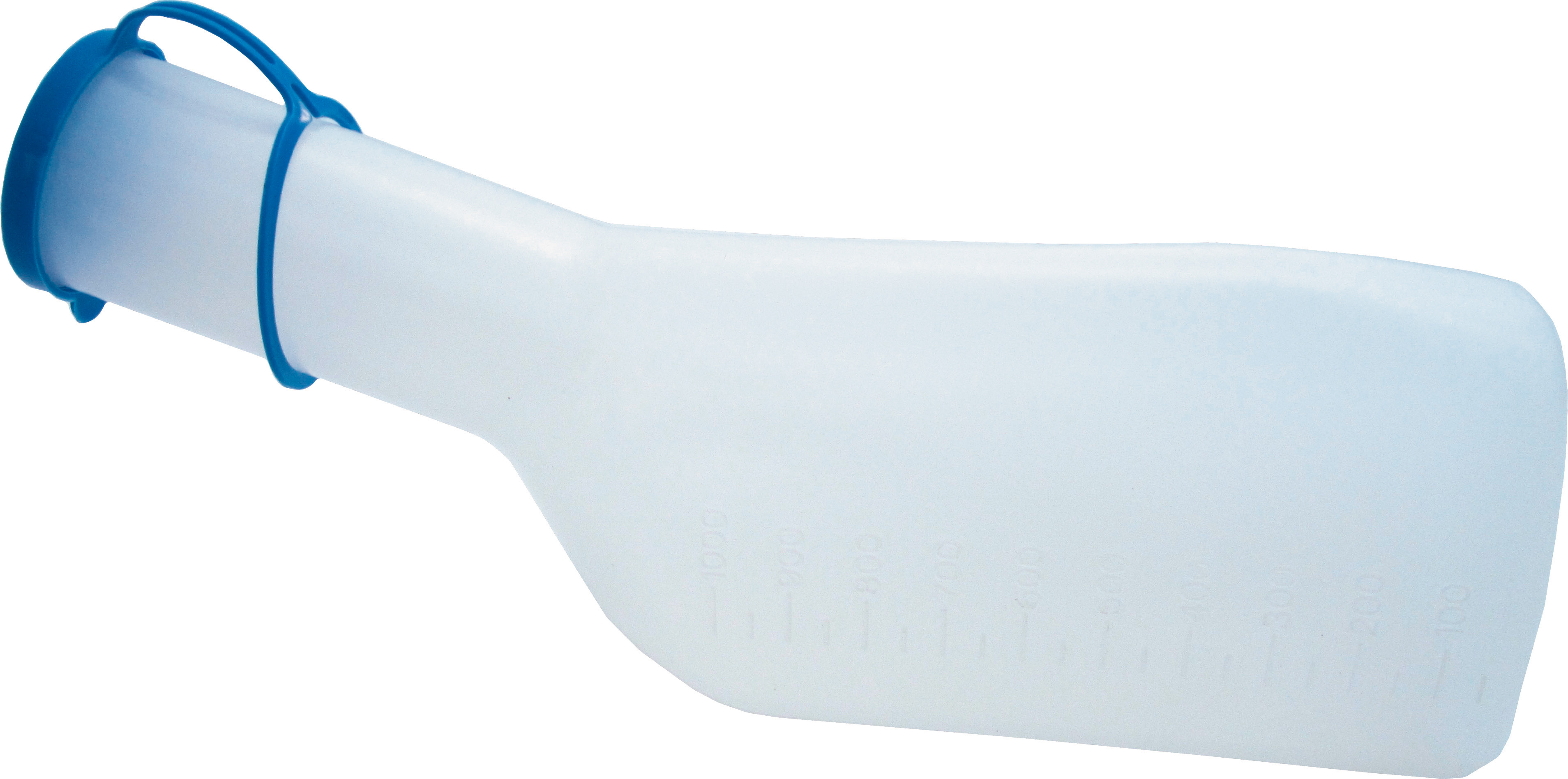 Sundo Urinaal transparant met handvat en beschermring - PVC tot 60 °C - Wit