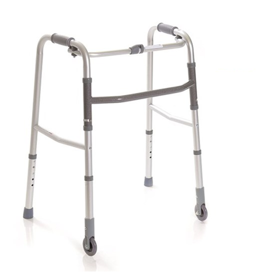 Moretti - Opvouwbaar looprek - Kunststof handgrepen - met wielen en tips