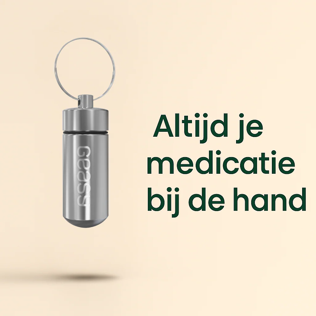 GEASY Pillendoosje Sleutelhanger, zilver