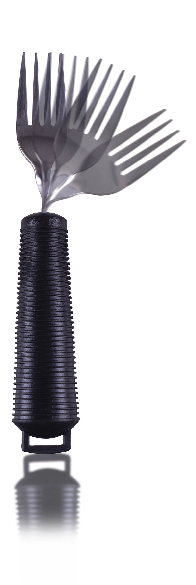 Aidapt Bestek buigbaar - Easy grip - Zwart/Zilver