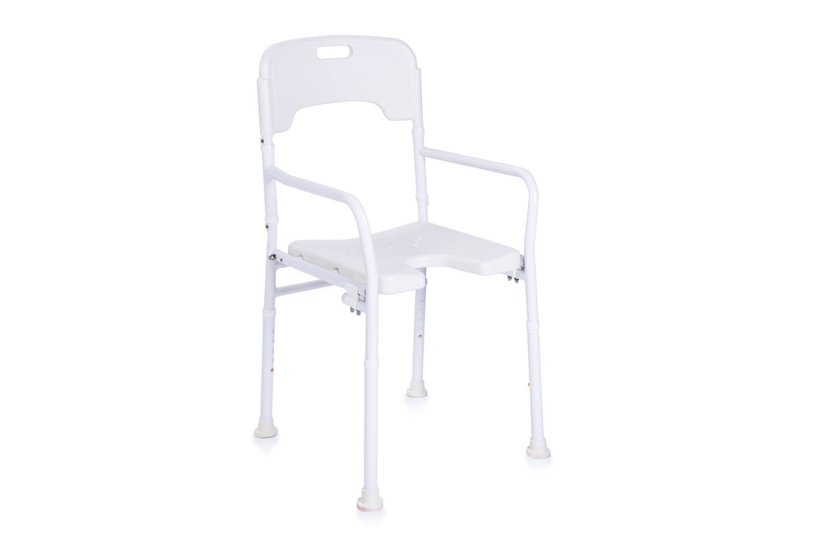 Moretti douchestoel opvouwbaar - hygiene uitsparing