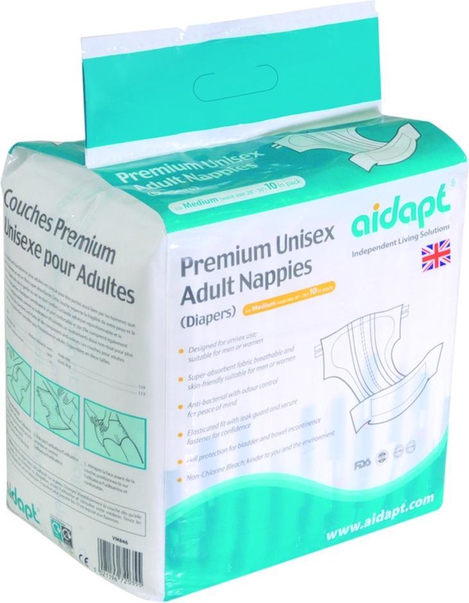 Aidapt luiers voor volwassenen - unisex - maat M