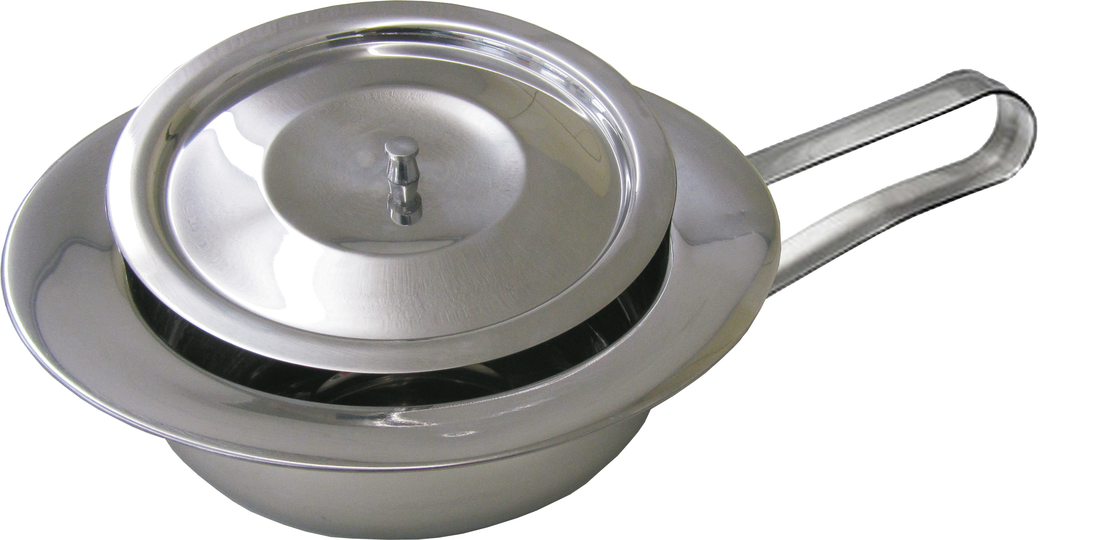 Bedpan RVS met handgreep en deksel, autoclaafbaar (200 kg)