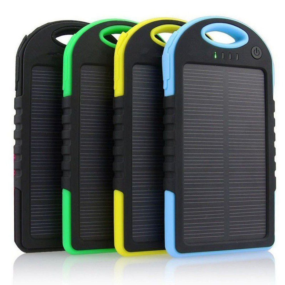Shop-Story Powerbank Zonnelader Waterdicht - Blauw/Zwart