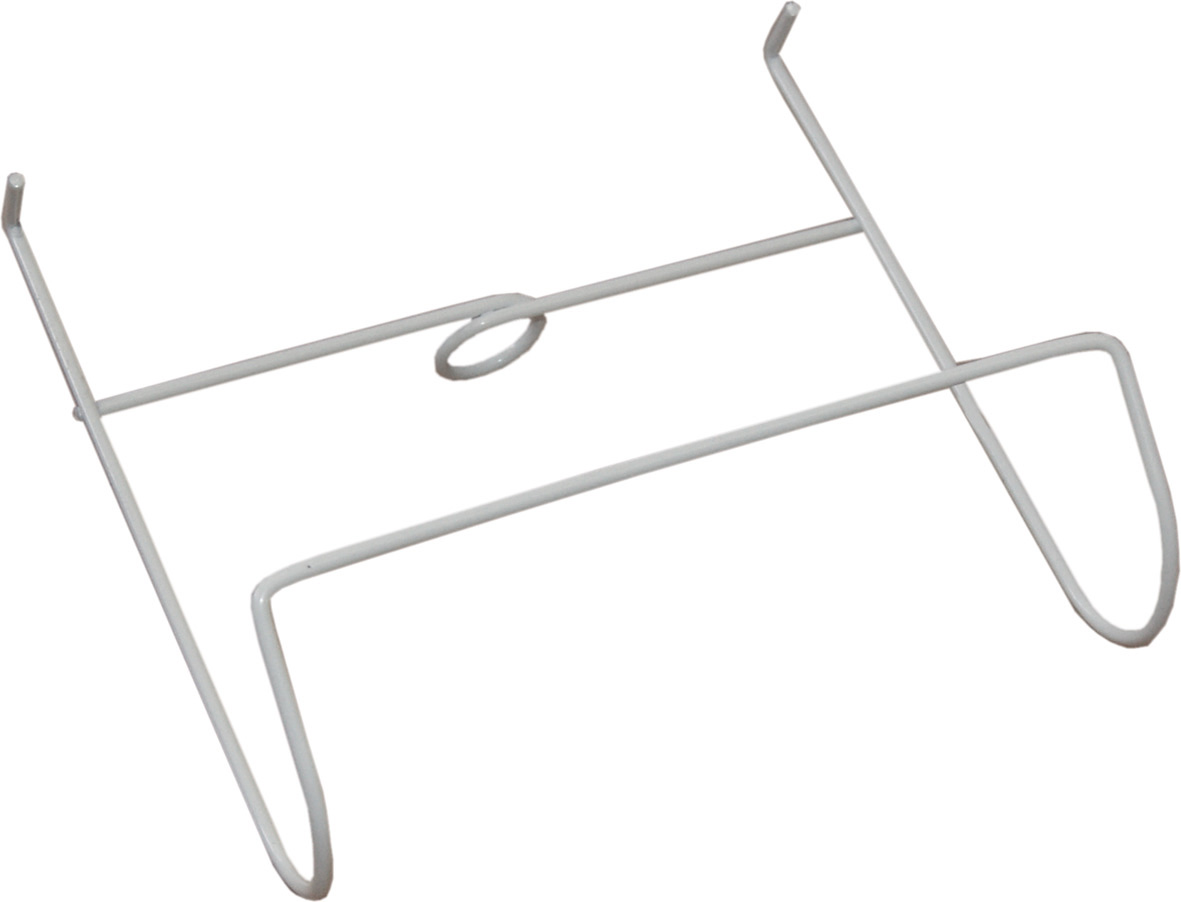 Urine- en katheterzakhouder wit metalen houder voor bedzakken