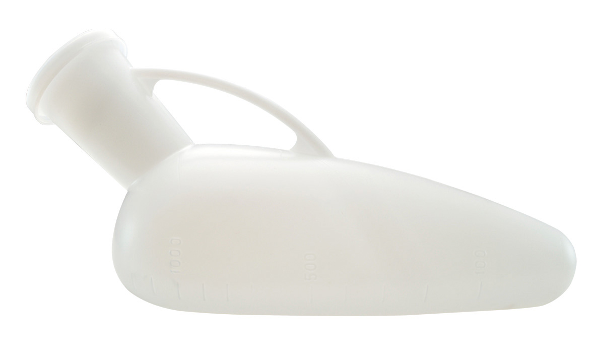 Sundo Urinaal man met handgreep - Melkachtig 1000 ml - Wit