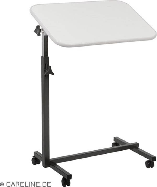 Careline Bedtafel met wielen - Blad 64,5 x 41,5 cm - Licht grijs