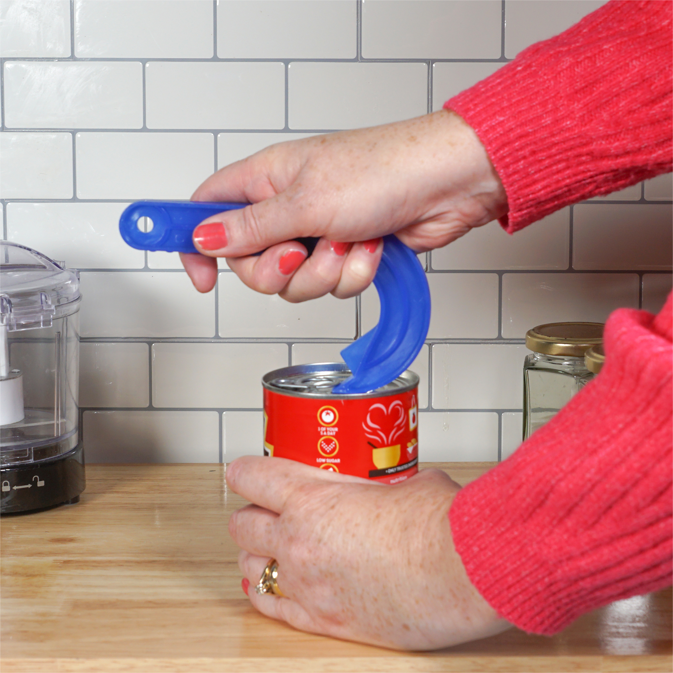 Aidapt Ringblikopener - Plastic - Blauw