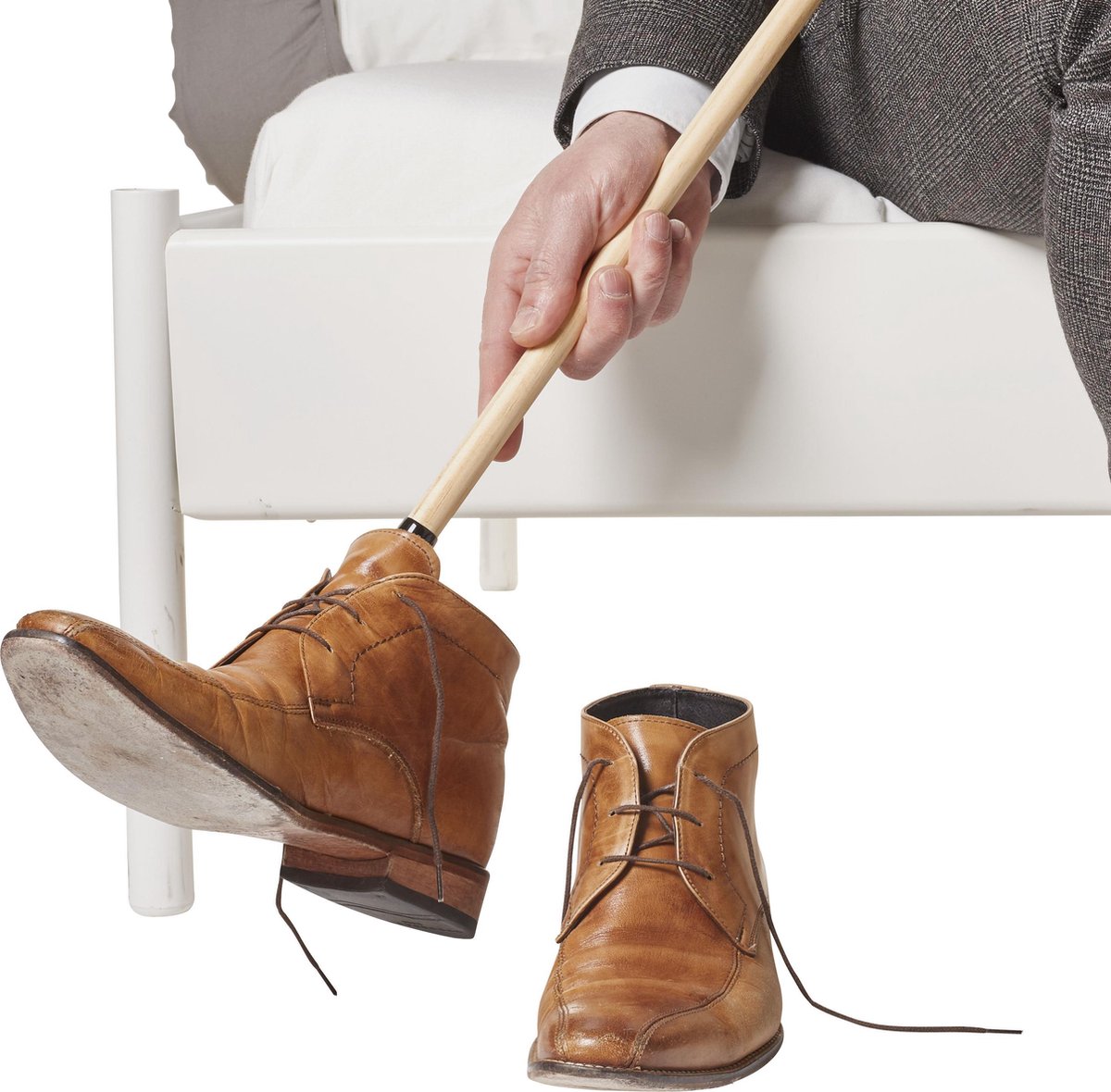 Aankleedstok 69 cm met haak voor ritssluiting – Vitility (afbeelding 2)