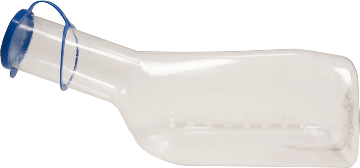 Sundo Urinaal man, op hoge temperatuur schoon te maken, volledig doorzichtig - 1000 ml - Wit