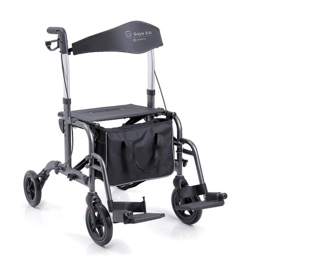 Moretti - Opvouwbare rolstoel/rollator - Dubbele functie - Lichtgewicht