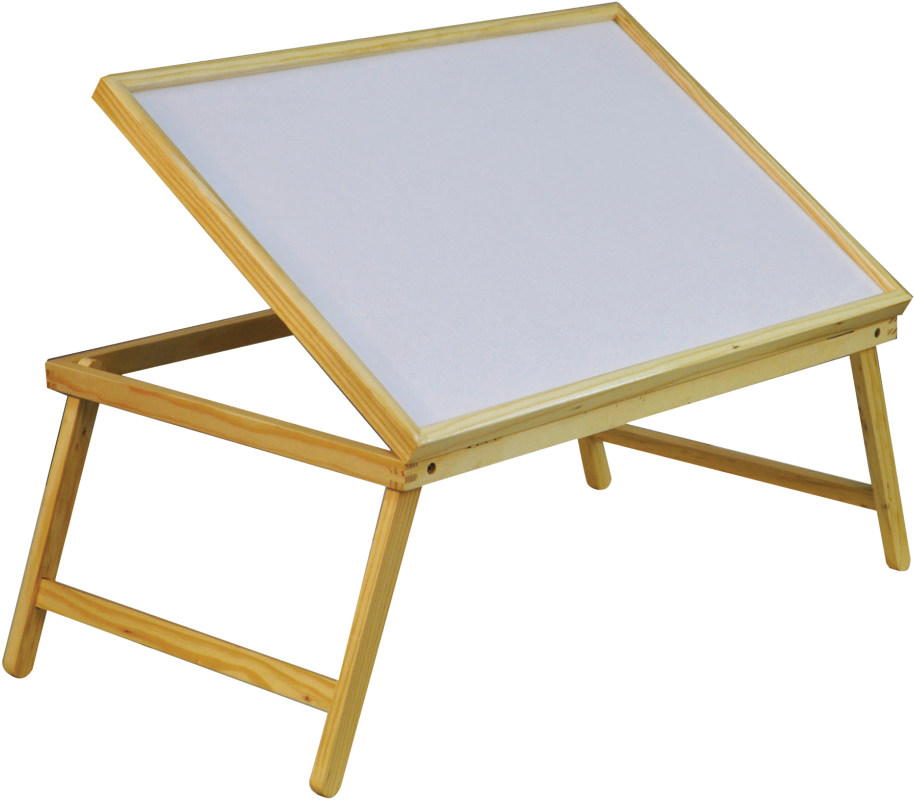 Aidapt Bedtafel met inklapbare poten en verstelbaar blad - Hout, 65x40x35cm - Wit/Bruin