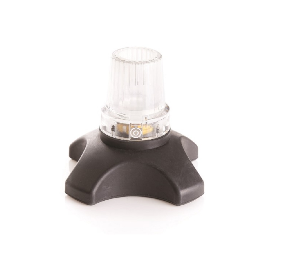 Moretti wandelstok voet - Rubberen punt met groot led-licht op de basis