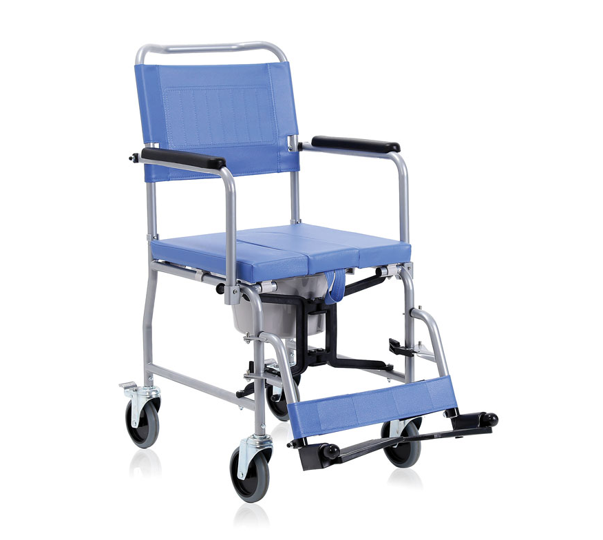 Moretti verrijdbare commodestoel - met voetsteunen - inklapbaar