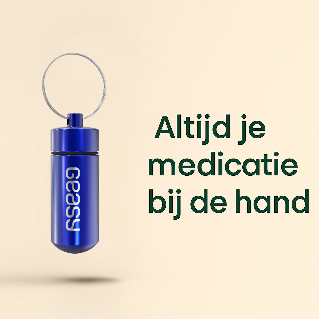 GEASY Pillendoosje Sleutelhanger, blauw