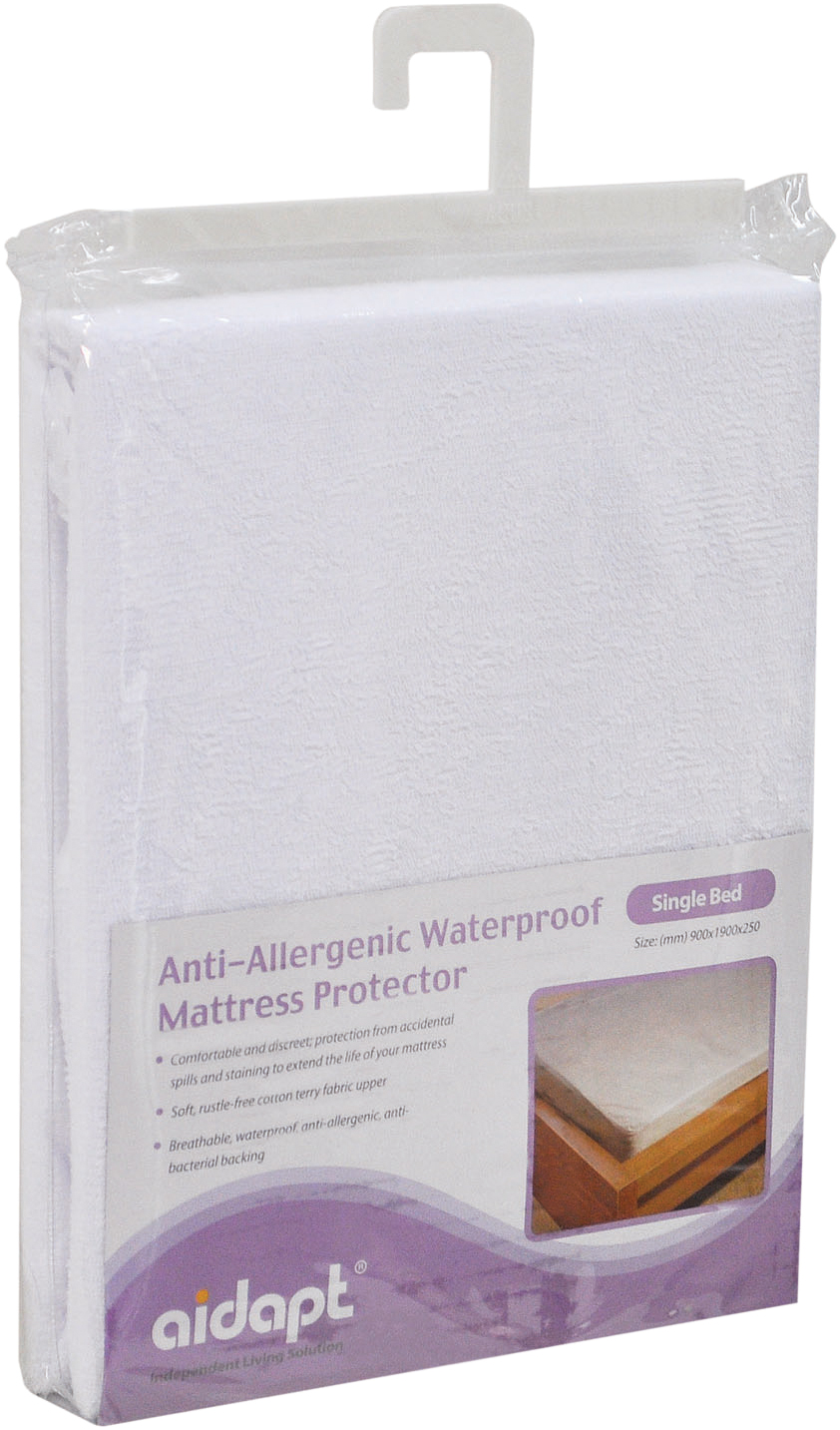 Aidapt Matrasbeschermer een persoons bed - Anti allergeen - Wit