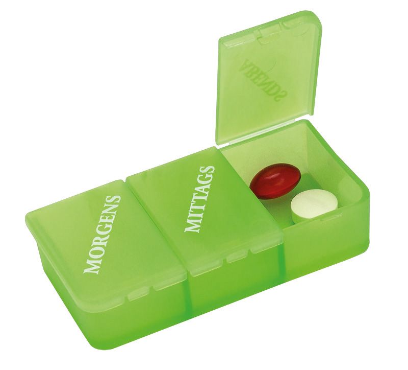 Sundo pillendoosje met 3 vakken - groen