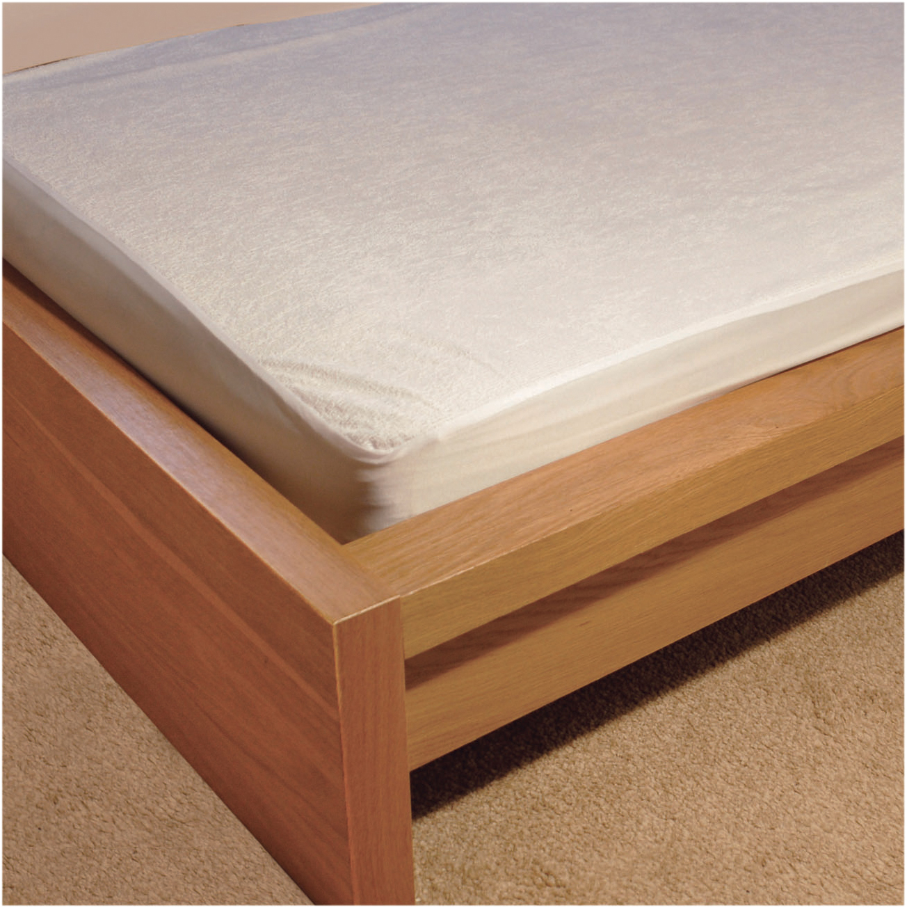 Aidapt Matrasbeschermer een persoons bed - Anti allergeen - Wit